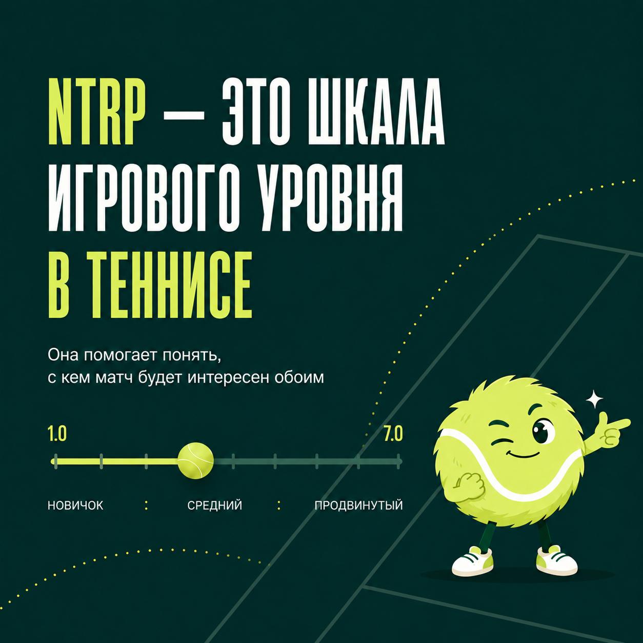 NTRP — шкала от 1.0 до 7.0