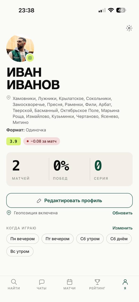 Профиль игрока